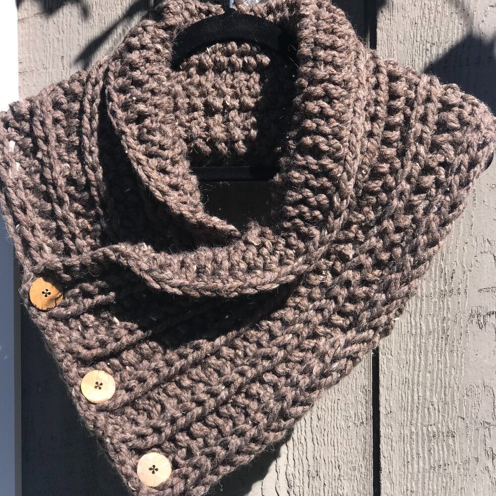 Boho handmade short shawl, three colors available